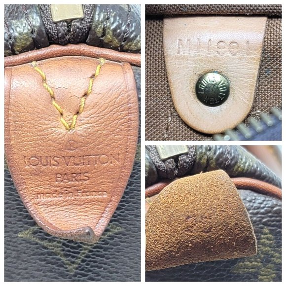 Louis Vuitton Speedy 25 Monogram Canvas Boston Hand Bag Authentic Vintage MI1901 - Picture 6 of 12